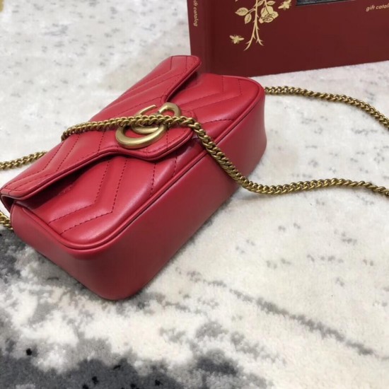 GG MARMONT LEATHER SUPER MINI BAG 476433