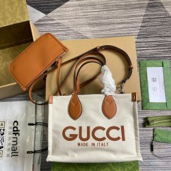 SMALL TOTE BAG WITH GUCCI PRINT 772144