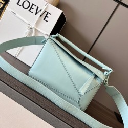 LOEWE Puzzle Small Satin Cow Leather  Handbag 652225