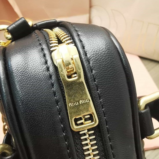 MIUMIU Wander Matelassé Nappa Leather Hobo Mini Bag 5BP077