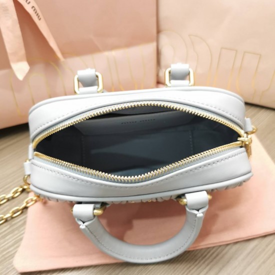 MIUMIU Wander Matelassé Nappa Leather Hobo Mini Bag 5BP077