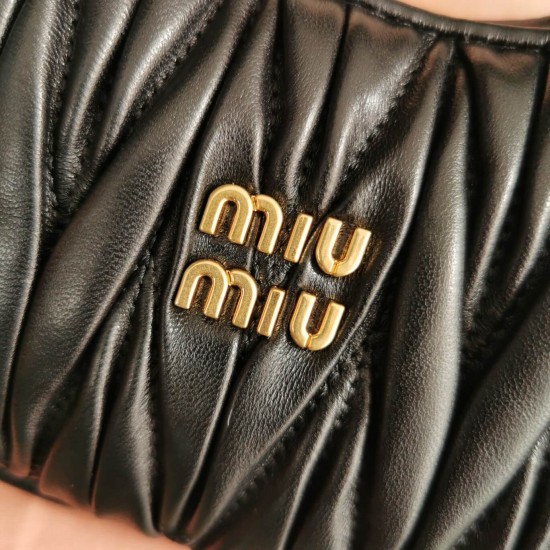 MIUMIU Wander Matelassé Nappa Leather Hobo Mini Bag 5BP078