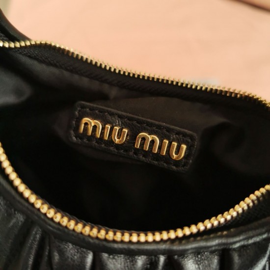 MIUMIU Wander Matelassé Nappa Leather Hobo Mini Bag 5BP078