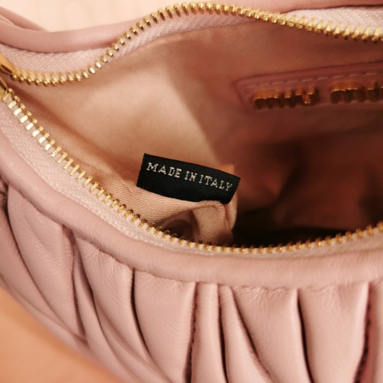 MIUMIU Wander Matelassé Nappa Leather Hobo Mini Bag 5BP078