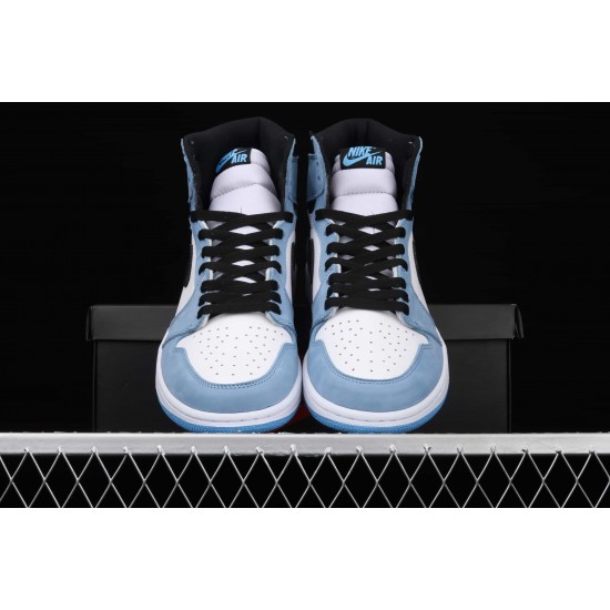 AIR JORDAN 1 RETRO HIGH WHITE UNIVERSITY BLUE BLACK