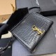 YSL Crocodile Embossed Tote Bag 602716