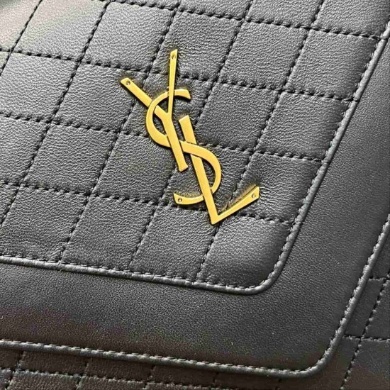 YSL Gaby Quilted Lambskin Flap Bag 668863