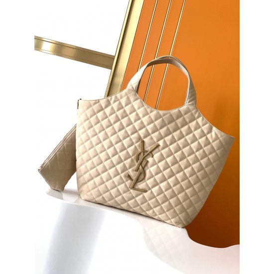 YSL ICARE SHOPPING BAG IN QUILTED LAMBSKIN 698651