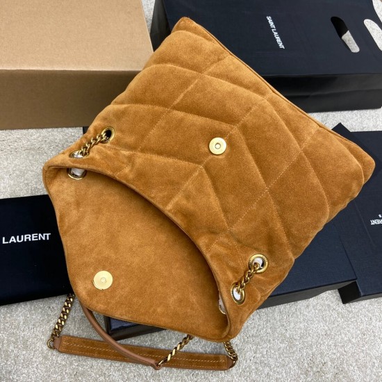 YSL LOULOU Quilted Sheepskin Cloud Pillow Bag 577476