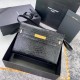 YSL MANHATTAN IN CROCODILE-EMBOSSED SHINY LEATHER BAG 579271