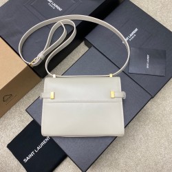 YSL MANHATTAN Smooth Flap Mini Leather Bag 727766