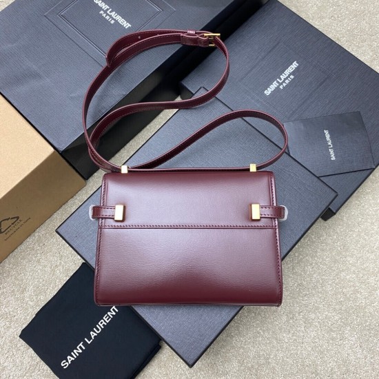 YSL MANHATTAN Smooth Flap Mini Leather Bag 727766