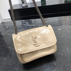 YSL NIKI Vintage Leather Messenger Bag 633151