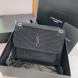 YSL NIKI Vintage Frosted Messenger Bag 633158