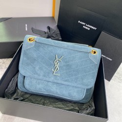 YSL NIKI Vintage Frosted Messenger Bag 633158