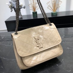 YSL NIKI Vintage Leather Messenger Bag 633158