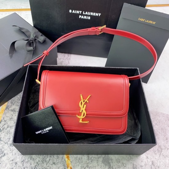 YSL SOLFERINO MEDIUM SATCHEL IN BOX LEATHER BAG 634305