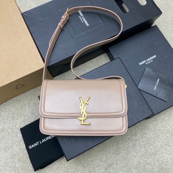 YSL SOLFERINO MEDIUM SATCHEL IN BOX LEATHER BAG 634305