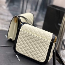 YSL SOLFERINO Quilted Lambskin Diamond Tofu Bag 733704