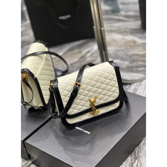 YSL SOLFERINO Quilted Lambskin Diamond Tofu Bag 733704