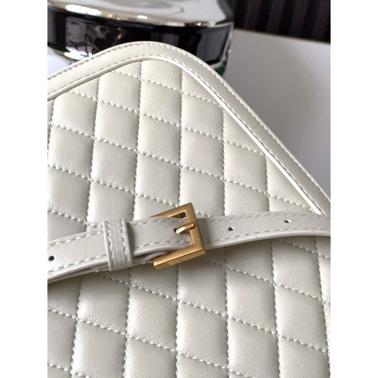 YSL SOLFERINO Quilted Lambskin Diamond Tofu Bag 733704