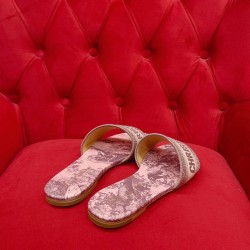 DIOR DWAY SLIDE Embroidered Cotton