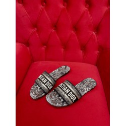 DIOR DWAY SLIDE Embroidered Cotton