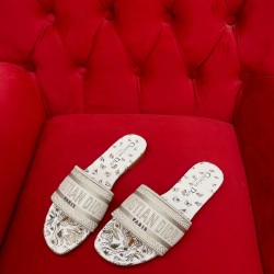 DIOR DWAY SLIDE Embroidered Cotton