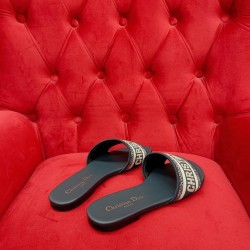 DIOR DWAY SLIDE Embroidered Cotton