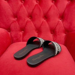 DIOR DWAY SLIDE Embroidered Cotton