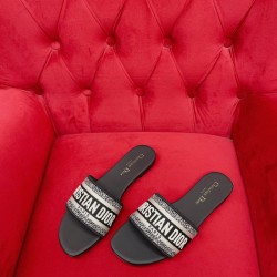 DIOR DWAY SLIDE Embroidered Cotton