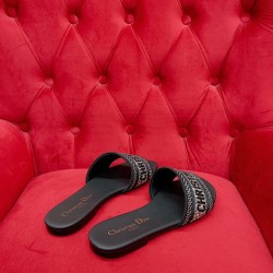 DIOR DWAY SLIDE Embroidered Cotton