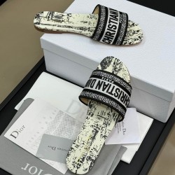 DIOR DWAY SLIDE Embroidered Cotton