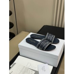 DIOR DWAY SLIDE Embroidered Cotton