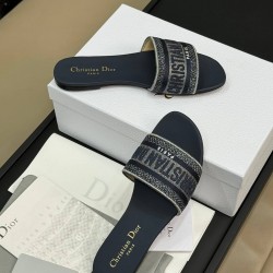 DIOR DWAY SLIDE Embroidered Cotton