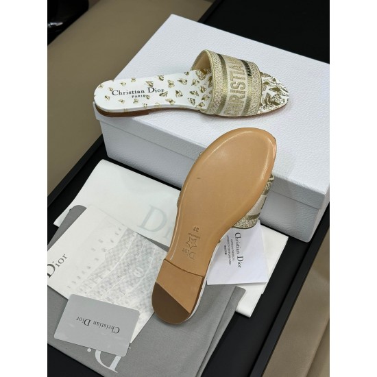 DIOR DWAY SLIDE Embroidered Cotton