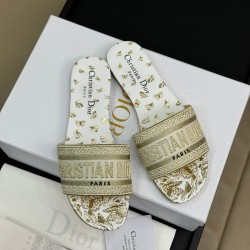 DIOR DWAY SLIDE Embroidered Cotton