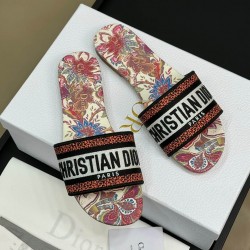 DIOR DWAY SLIDE Embroidered Cotton