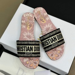 DIOR DWAY SLIDE Embroidered Cotton