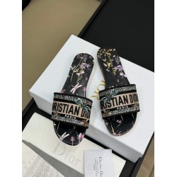 DIOR DWAY SLIDE Embroidered Cotton