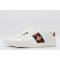 GUCCI Ace Web-Trim Bee Sneakers  White Leather Embroidered Ace Sneakers