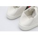 GUCCI Ace Web-Trim Bee Sneakers  White Leather Embroidered Ace Sneakers