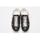 GUCCI Ace Bee Sneakers Black Leather Ace Embroidered Sneakers