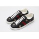 GUCCI Ace Bee Sneakers Black Leather Ace Embroidered Sneakers