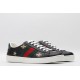 GUCCI Ace Bee Sneakers Black Leather Ace Embroidered Sneakers