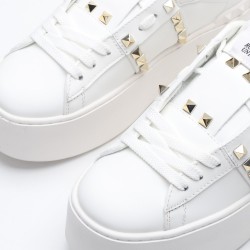 VALENTINO GARAVANI Rockstud Untitled Leather Sneakers