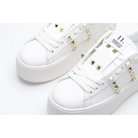 VALENTINO GARAVANI Rockstud Untitled Leather Sneakers