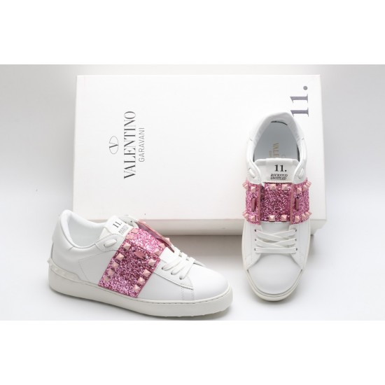 VALENTINO GARAVANI Rockstud Untitled Leather Sneakers