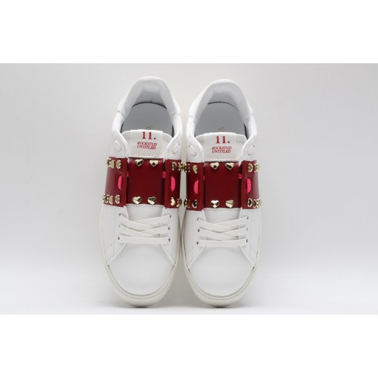 VALENTINO GARAVANI Rockstud Untitled Leather Sneakers